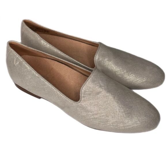 Vionic Shoes - Vionic Willa II Loafer Silver Shimmer Textile size 6.5